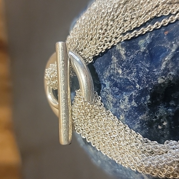 Tiffany & Co Vintage 10 Strand Mesh Toggle Heart Bracelet - Picture 4 of 8